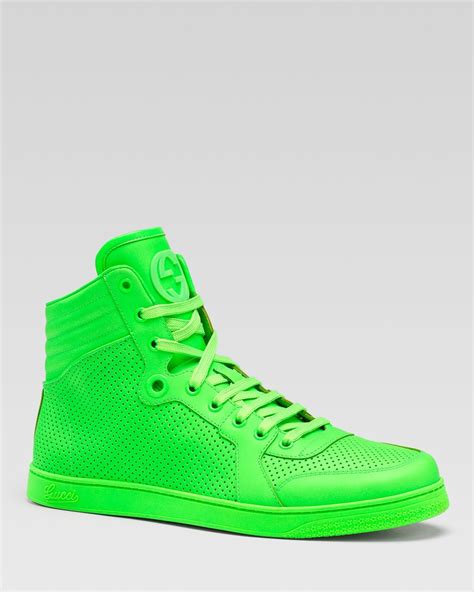 gucci high top neon sneakers|Gucci high tops for men.